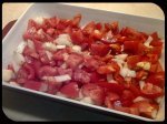 Tomato, onion, garlic and olive oil