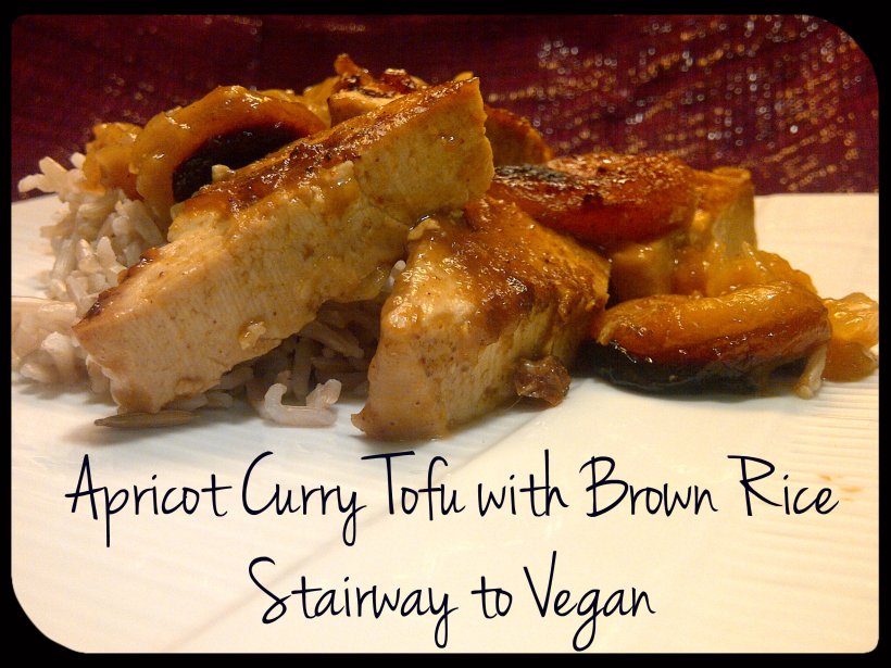 Apricot Curry Tofu with Brown Rice