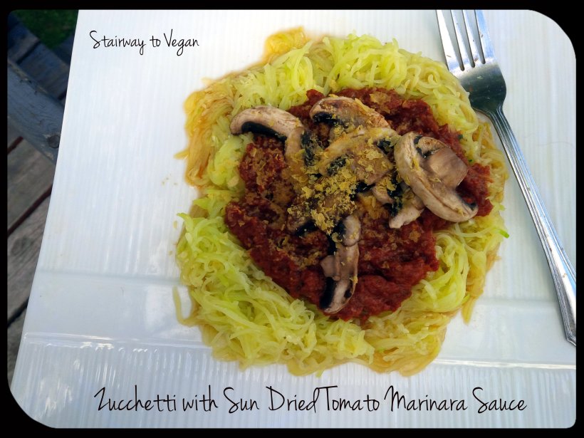 Zucchetti with Sun Dried Tomato Marinara Sauce 